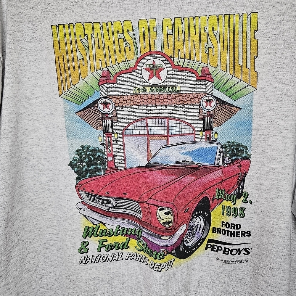 Vintage Mustangs of Gainsville Graphic Collared Shirt, Stedman by Hanes Size XL - Picture 4 of 8